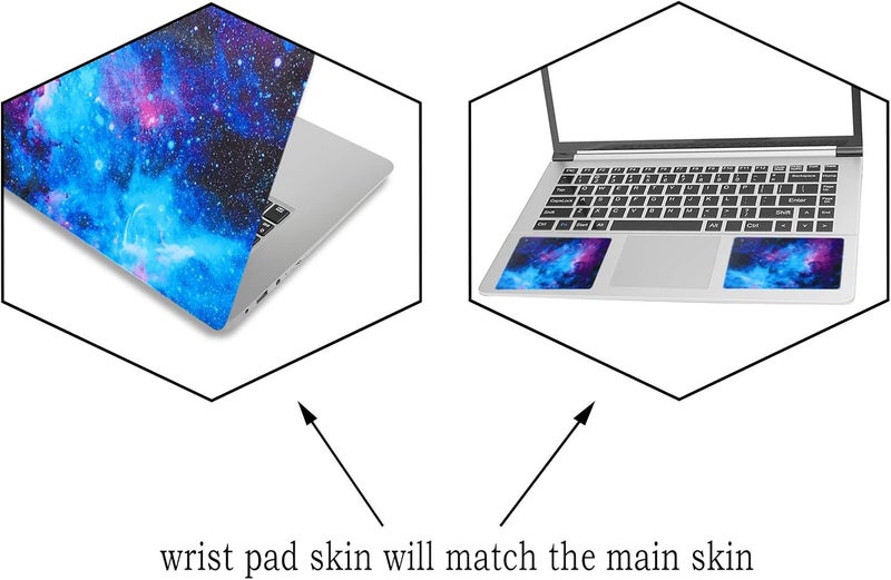 ARTSO Laptop Skin Sticker Decal,16.5” 17” 17.3 inch Laptop Universal Netbook PC Notebook Vinyl Reusable Skin Sticker Cover Art Case Protector Personalized, Free 2 Wrist Pad,Galaxy - Image 5